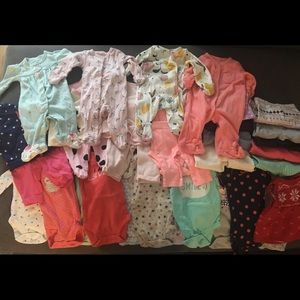 Baby girl newborn lot Carters NB
